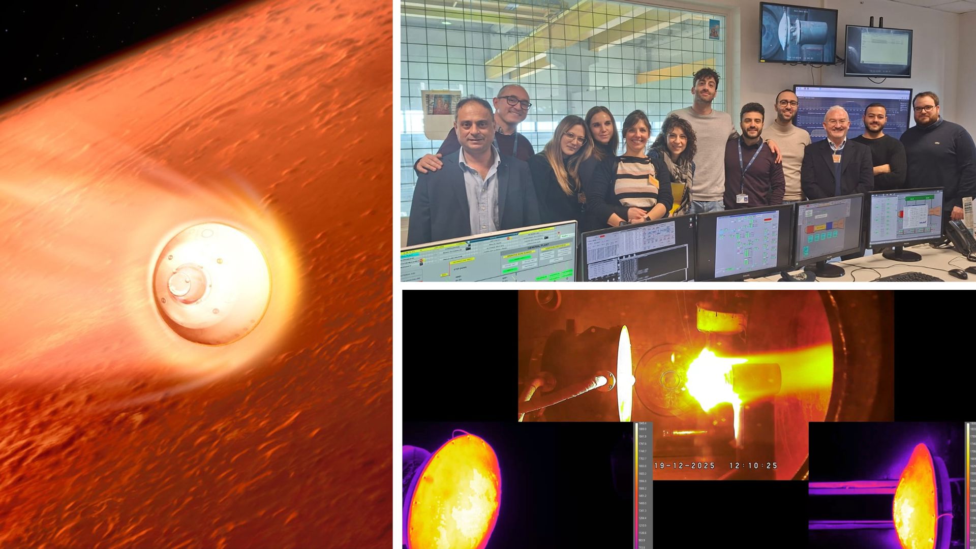 Test finale del progetto SMS per una futura missione su Marte nel Plasma Wind Tunnel Scirocco del CIRA