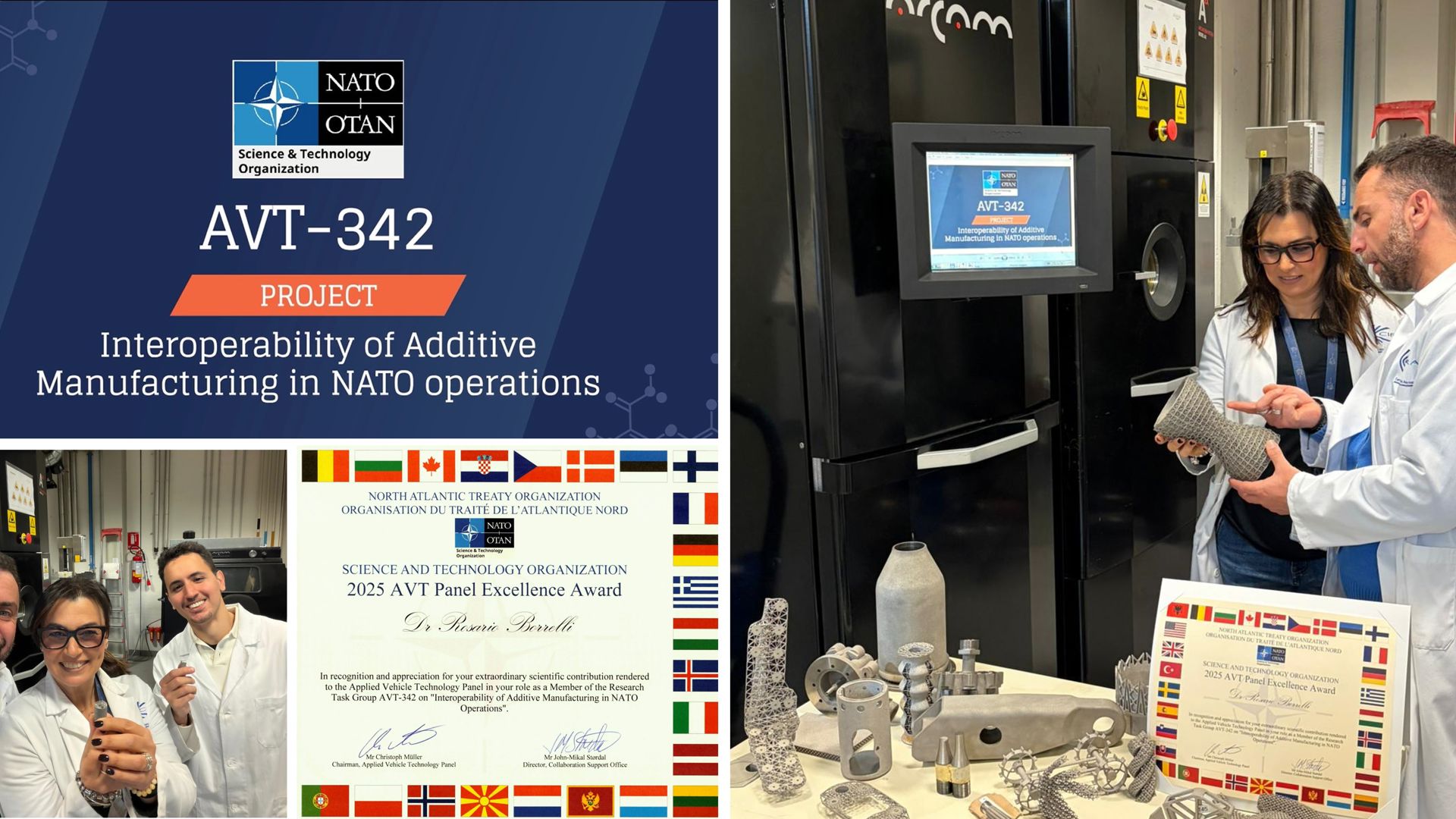Riconoscimento NATO al CIRA per l’innovazione nell’Additive Manufacturing
