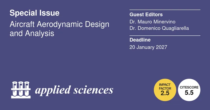 Ricercatori CIRA nominati Guest Editors della Special Issue di Applied Sciences su “Aircraft Aerodynamic Design and Analysis”